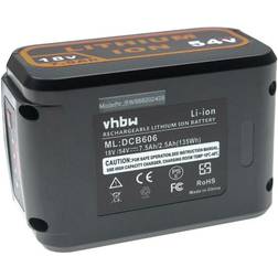 VHBW Battery compatible with DeWalt CL3.C18S, DCD740, DCD740B, DCD771, DCD776 Electric Power Tools (7500 mAh, LiIon, 18 V 54 V)