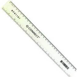 Q-CONNECT Acrylic Shatter Resistant Ruler 30cm Clear Pk 10- KF01107Q