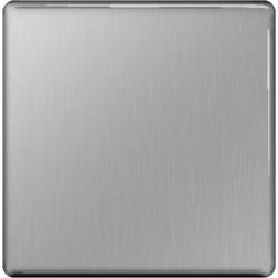 BG FBS94-01 Brushed Steel 1 Gang Blanking Plate