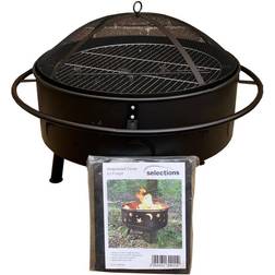 Selections Star & Moon Fire Bowl with Grill, Poker