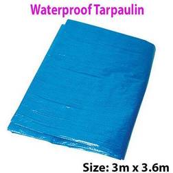 3 3.6m Blue Tarpaulin Sheets Ground Protective Cover