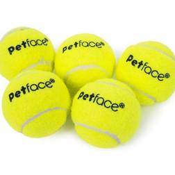 Petface Mini Super Tennis Balls Dog Toy 5 Pack 4cm