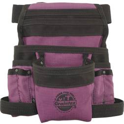 Graintex Purple Canvas 10-Pocket Finisher Tool Pouch with Belt