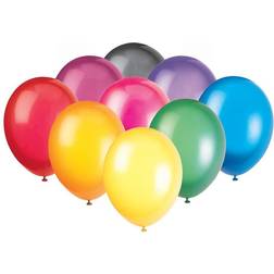 Unique Party 12" Latex Crystal Assorted Colour Balloons, Pack of 50