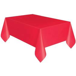 Unique Party Red Plastic Tablecloth, 108" x 54"