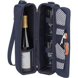 Picnic at Ascot Insulated Wine Tote with 2 Wine Glasses, Napkins and Corkscrew -Designed & Assembled in the US