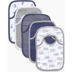 Burt's Bees Baby Organic Lap Shoulder Bib (5 Pack) in Wondering Elephants