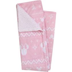 Disney Minnie Mouse Christmas Sherpa Baby Blanket Bedding Pink Crib