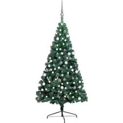 vidaXL LEDs&Ball Set Christmas Tree 180cm