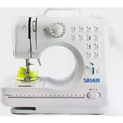 Silver Small Sewing Machine White