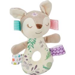 Mary Meyer Taggies Stuffed Animal Soft Ring Rattle Flora Fawn, Multicolour