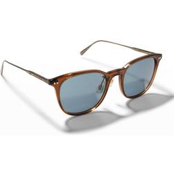 Brunello Cucinelli Gerardo Oval Acetate & Metal - BROWN