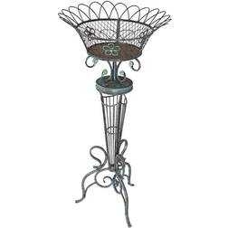 Design Toscano Victorian Basketweave Metal Fern Planter