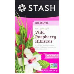 Tea, Herbal Tea, Wild Raspberry Hibiscus, Caffeine Free, 20 Tea