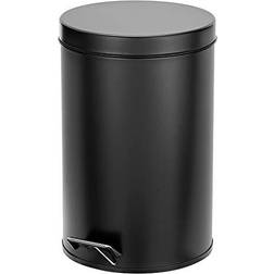 mDesign 3.2 Gallon/12 Round Metal Step Trash Wastebasket, Garbage Container Bin