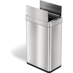 itouchless Steel Wings Open Lid Sensor Trash Can