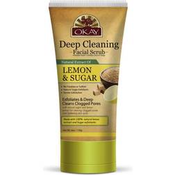 OKAY Cleaning Lemon and Brown Sugar Facial Scrub Helps Clear Blemishes,Deep Cleans Pores,Leaves Skin Smooth Free