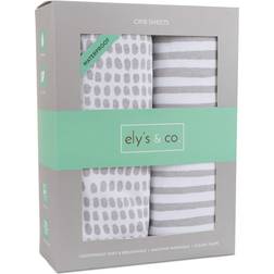 Ely's & Co. Water Resistant Jersey Crib Sheet Set 2 Pack