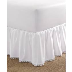 Laura Ashley Crochet Ruffle Bed Skirt Valance Sheet White