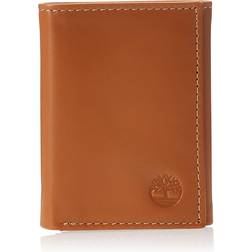 Timberland mens Leather Trifold With Id Window Tri Fold Wallet, Tan