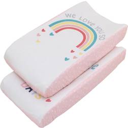 Little Love by NoJo Changing Pad Cover In Pink Pink/multi multi 2 Pack