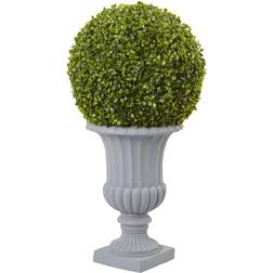 Nearly Natural 2.5Ft Boxwood Topiary Tree with Urn