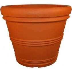 Tusco Products Plastic Rolled Rim Garden Pot Planter Terra