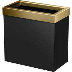 Gatco Modern Rectangle Waste Basket Matte Black Combo