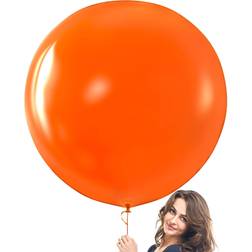 Prextex Orange Giant Balloons 8 Jumbo 36 Inch Orange Balloons for Photo Shoot, Wedding, Baby Shower, Birthday Party and Event Decoration Strong Latex Big Round Balloons Helium Quality