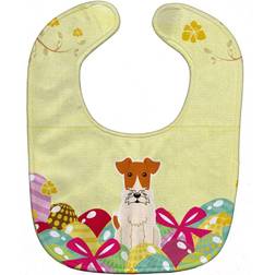 Caroline's Treasures Carolines Treasures BB6101BIB Easter Eggs Wire Fox Terrier Baby Bib