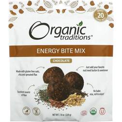 Organic Traditions Energy Bite Mix, Chocolate, 7.8