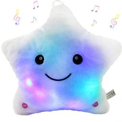 None bstaofy creative led musical twinkle star lullaby glow light up stuffed animated toys soft cuddly singing christmas for toddlers white