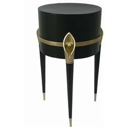 A&B Home Round Planter on Stand with Brass Lily Detail