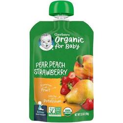 Gerber 2nd Foods Organic Baby Food Pears, Peaches Strawberries