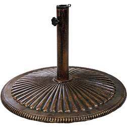 Sunnydaze Decor 22 in. Cast Iron Umbrella Base with Ridged Design, YUK-093