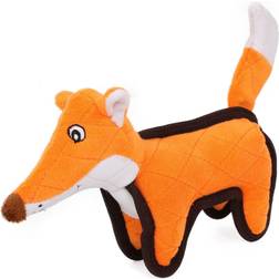 Petlife DT28OR Foxy Tail Quilted Plush Animal Squeak Chew Tug Dog