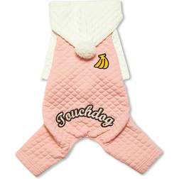 Touchdog HD7PKXS Fashion Designer Pet Hooded Sweater, Pink & White