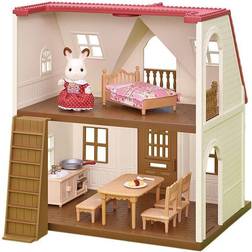 Calico Critters Red Roof Cozy Cottage, Dollhouse Playset with Figure, Furniture and Accessories