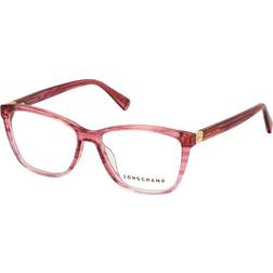 Longchamp LO2659 Full Rim Rectangle Striped Rose Eyeglasses