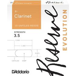 D'Addario Reserve Evolution Bb Clarinet Reeds Strength 3.5 10-pack