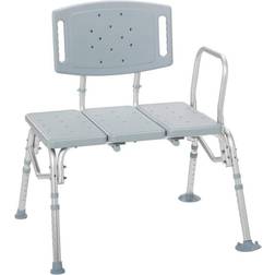 Drive Medical Heavy Duty Bariatric Plastic Seat Transfer Bench, Gray