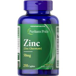 Puritan's Pride Zinc 50 Mg to Support Immune Health Tablets, 250 Count