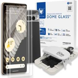 Whitestone Dome Glass Screen Protector + 1 CAM Pack + UV Lamp for Google Pixel 7 Pro