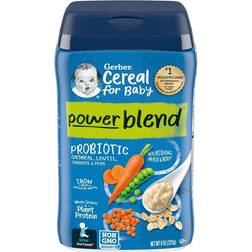 Gerber Cereal Power Blend Probiotic Oatmeal Lentil Carrot