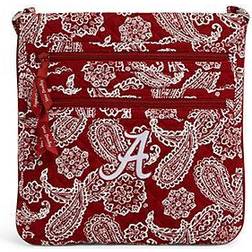 Vera Bradley Collegiate Triple Zip Hipster Crossbody Bag - University of Alabama Cardinal/White Rain Garden