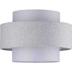 Happy Homewares Modern Grey Herringbone Linen Pendant Lamp