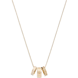 Coach Signature Enamel Necklace - Gold/Beige/Transparent