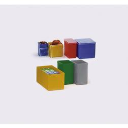 Bins, height 70 mm, yellow, LxW 74x74 mm, pack of 50