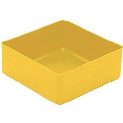 Bins, height 40 mm, yellow, LxW 99x99 mm, pack of 50