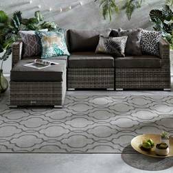 Flair Rugs 120x170cm Florence Alfresco Milan Grey, Black